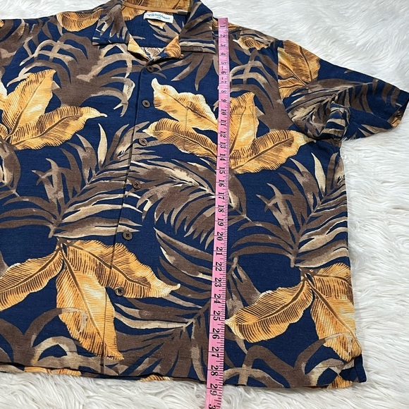 Caribbean Silk 100% Silk Hawaiian Camp Shirt Tropical Beach Vacation - Picture 13 of 13